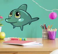 Muursticker lieve baby dolfijn