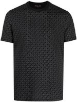 Michael Kors t-shirt à motif monogrammé en jacquard - Noir