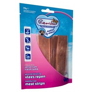 Renske Gezonde Beloning vleesrepen lam hondensnack 2 x 70 g