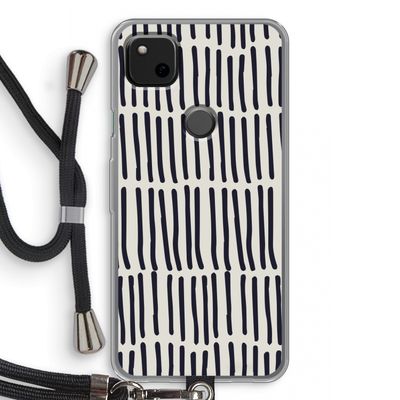 Moroccan stripes: Pixel 4a Transparant Hoesje met koord