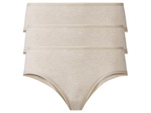 esmara Dames hipsters, 3 stuks, met hoog biologisch katoengehalte (S (36/38), Beige)