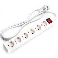 Stekkerdoos met Schakelaar 3680W - 6 Stopcontacten - 1.5m - Wit