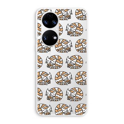 Slapende poes: Huawei P50 Transparant Hoesje