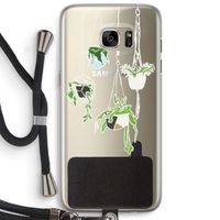 Hang In There: Samsung Galaxy S7 Edge Transparant Hoesje met koord