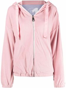 Khrisjoy hoodie zippé à lien de resserrage - Rose