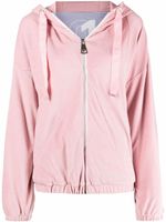 Khrisjoy hoodie zippé à lien de resserrage - Rose