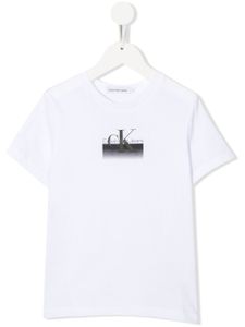 Calvin Klein Kids t-shirt en coton à logo imprimé - Blanc