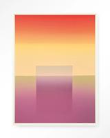 Urban Cotton Wandkleed 'Gradient 1' 80 x 110cm in Floating Frame - off white