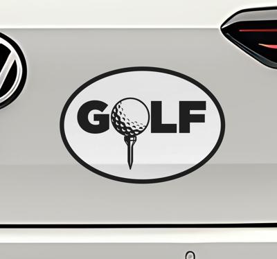 Golftekst sport sticker
