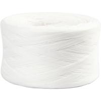 Creativ Company Papier raffia garen, b: 7-8 mm, wit, 100 m/ 1 rol