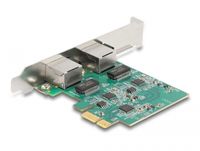 Delock 88101 PCI Express x1-kaart naar 2 x RJ45 2,5 Gigabit LAN RTL8125 - thumbnail