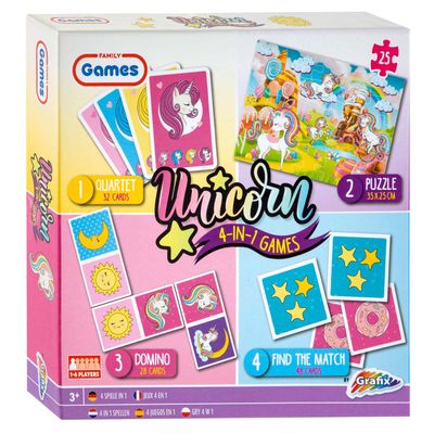 Grafix spellendoos 4in1 eenhoorn