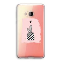 Zwart-wit cactus: HTC U Play Transparant Hoesje