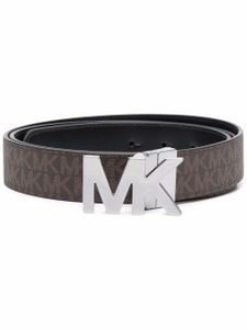 Michael Kors ceinture en cuir à logo imprimé - Marron