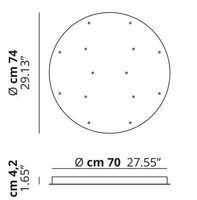 Lodes - Accessoires Rozet voor 14 pendellampen Mat wit