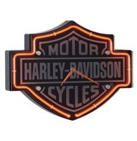 Harley Davidson Etched Bar & Shield Neon klok 220V