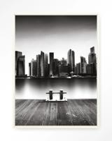 Urban Cotton Wandkleed 'Momentarily Silent' 145 x 190cm in Floating Frame - off white