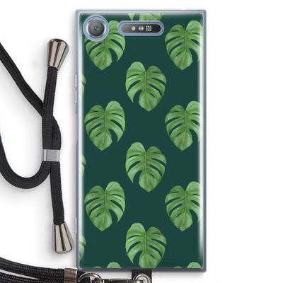 Monstera leaves: Sony Xperia XZ1 Transparant Hoesje met koord