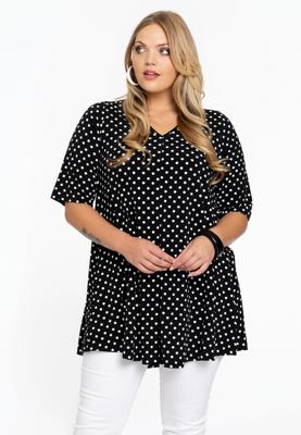 Yoek Tuniek swing DOTS | Zwart | Maat 58/60