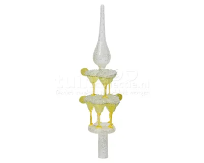 Piek Champagnetoren 31cm Wit en Geel