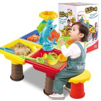 Outdoor zandstrand tafel speelgoed set voor kinderen (dolfijn en vierkante tafel)