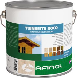 Afinol Tuinbeits Roco Transparant Dark Brown (donkerbruin) 2,5 liter