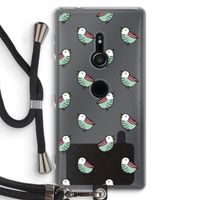 Vogeltjes: Sony Xperia XZ2 Transparant Hoesje met koord