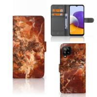 Samsung Galaxy A22 4G | M22 | Bookcase | Marmer Bruin