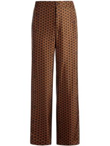 Bally Pennant-print silk trousers - Marron