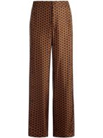 Bally Pennant-print silk trousers - Marron - thumbnail