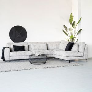 SEVN Hoekbank 'Lucia' Rechts, Chenille, kleur Staalgrijs