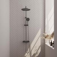 Regendoucheset Opbouw Brauer Gunmetal Edition 30 cm Thermostatisch met Handdouche 3-Standen Geborsteld Gunmetal Brauer