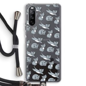 Poezen: Sony Sony Xperia 10 III Transparant Hoesje met koord