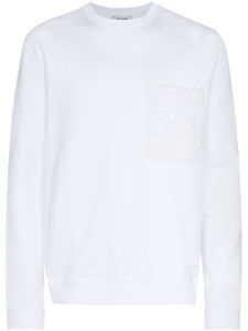 Valentino Garavani sweat à poche en dentelle - Blanc