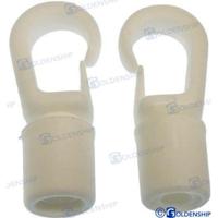 Tomadores y terminales GS60134 - GANCHO MOSQUETON BLANCO 8 MM (2