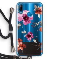 Geschilderde bloemen: Huawei P20 Lite Transparant Hoesje met koord