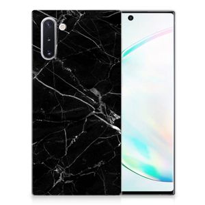 Samsung Galaxy Note 10 TPU Siliconen Hoesje Marmer Zwart - Origineel Cadeau Vader