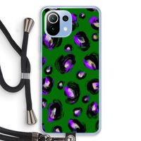 Green Cheetah: Xiaomi Mi 11 Lite Transparant Hoesje met koord Green Cheetah: Xiaomi Mi 11 Lite Transparant Hoesje met koord