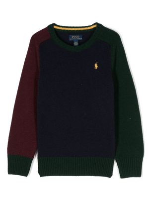 POLO RALPH LAUREN KIDS pull Polo Pony - Bleu