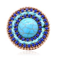 Handgemaakte verstelbare Ibiza ring blauw met turkoois leer en touw Handgemaakte verstelbare Ibiza ring blauw met turkoois leer en touw