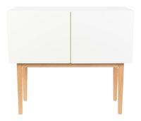 Zuiver Dressoir 'High on Wood' 90cm, kleur Glossy White Zuiver Dressoir 'High on Wood' 90cm, kleur Glossy White