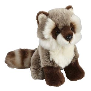 Pluche grijze wasbeer/wasberen knuffel 18 cm speelgoed