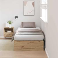 Bedframe met opslag artisanaal eikenkleurig 190 x 90 x 31.5 cm