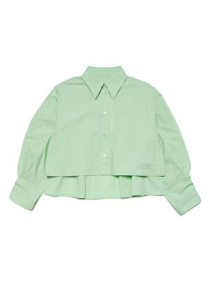 MM6 Maison Margiela Kids chemise en coton à motif signature - Vert