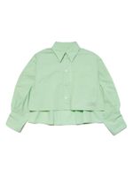 MM6 Maison Margiela Kids chemise en coton à motif signature - Vert