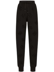 Dolce & Gabbana pantalon de jogging à logo brodé - Noir