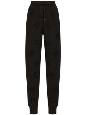 Dolce & Gabbana pantalon de jogging à logo brodé - Noir