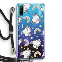 Rainbow Unicorn: Huawei P30 Lite Transparant Hoesje met koord