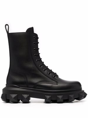 Valentino Garavani bottines Trackstud - Noir