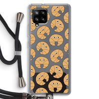 Croissant: Samsung Galaxy A42 5G Transparant Hoesje met koord